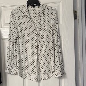 Velvet Heart Black and White Polka Dot Button Down Shirt